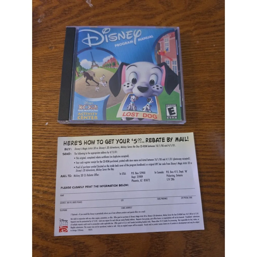 Disney's 102 Dalmatians Activity Center PC CD kids puppies puzzle arcade games!